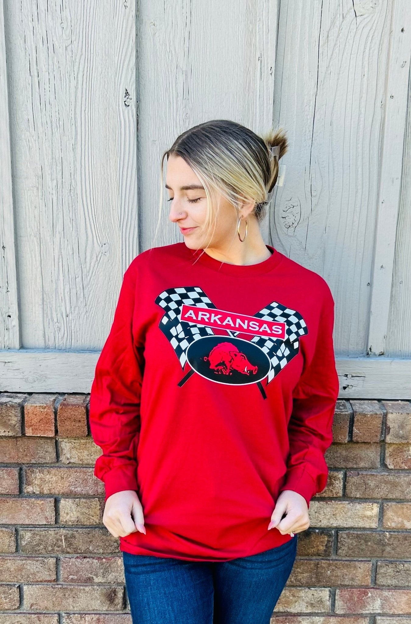 Arkansas Long Sleeve Tee - Hey Heifer Boutique