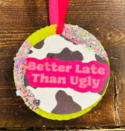 Better Late Than Ugly Car Freshie (Cherry Leather) - Hey Heifer Boutique