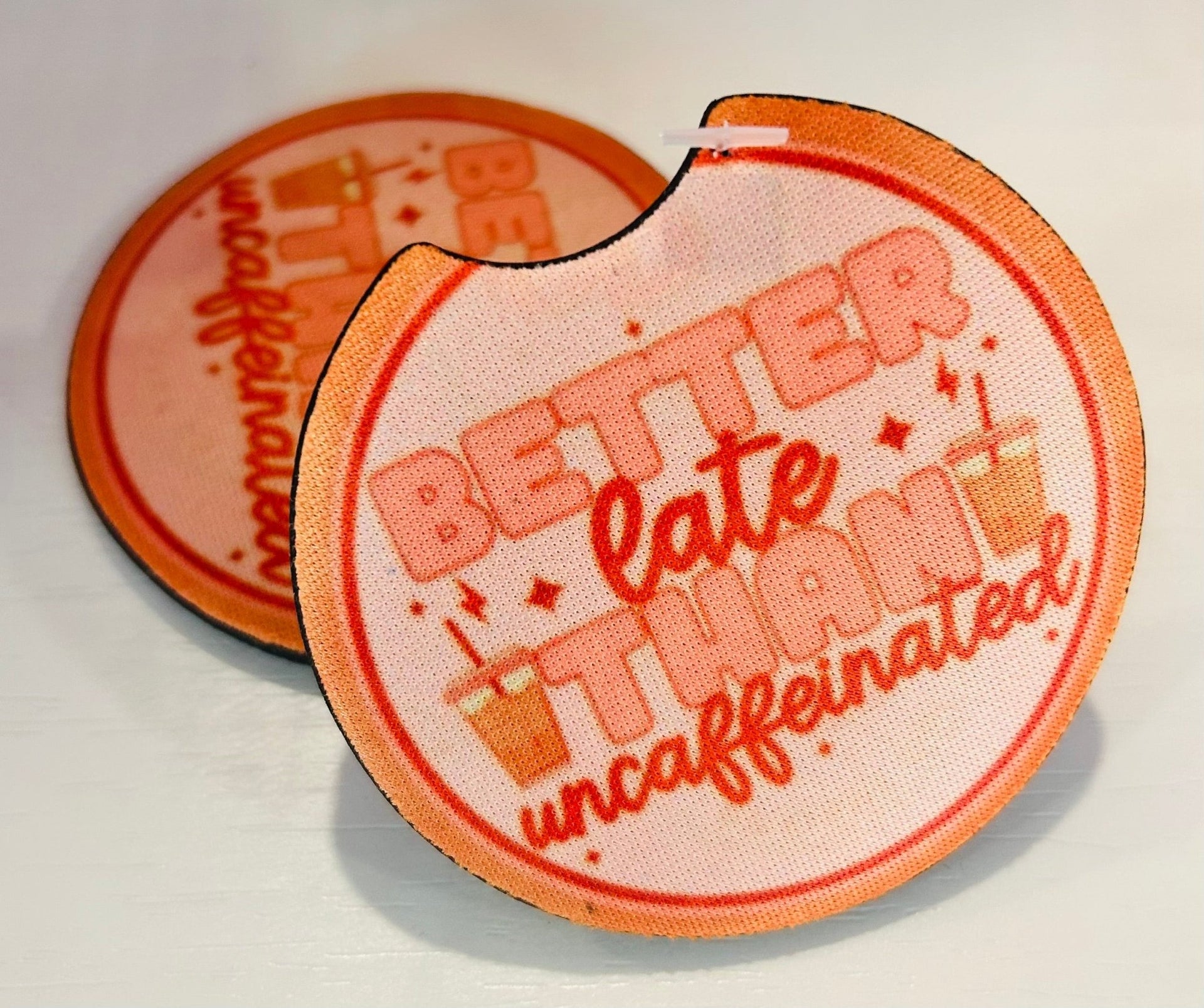 Uncaffeinated Car Coaster Set (2) - Hey Heifer Boutique