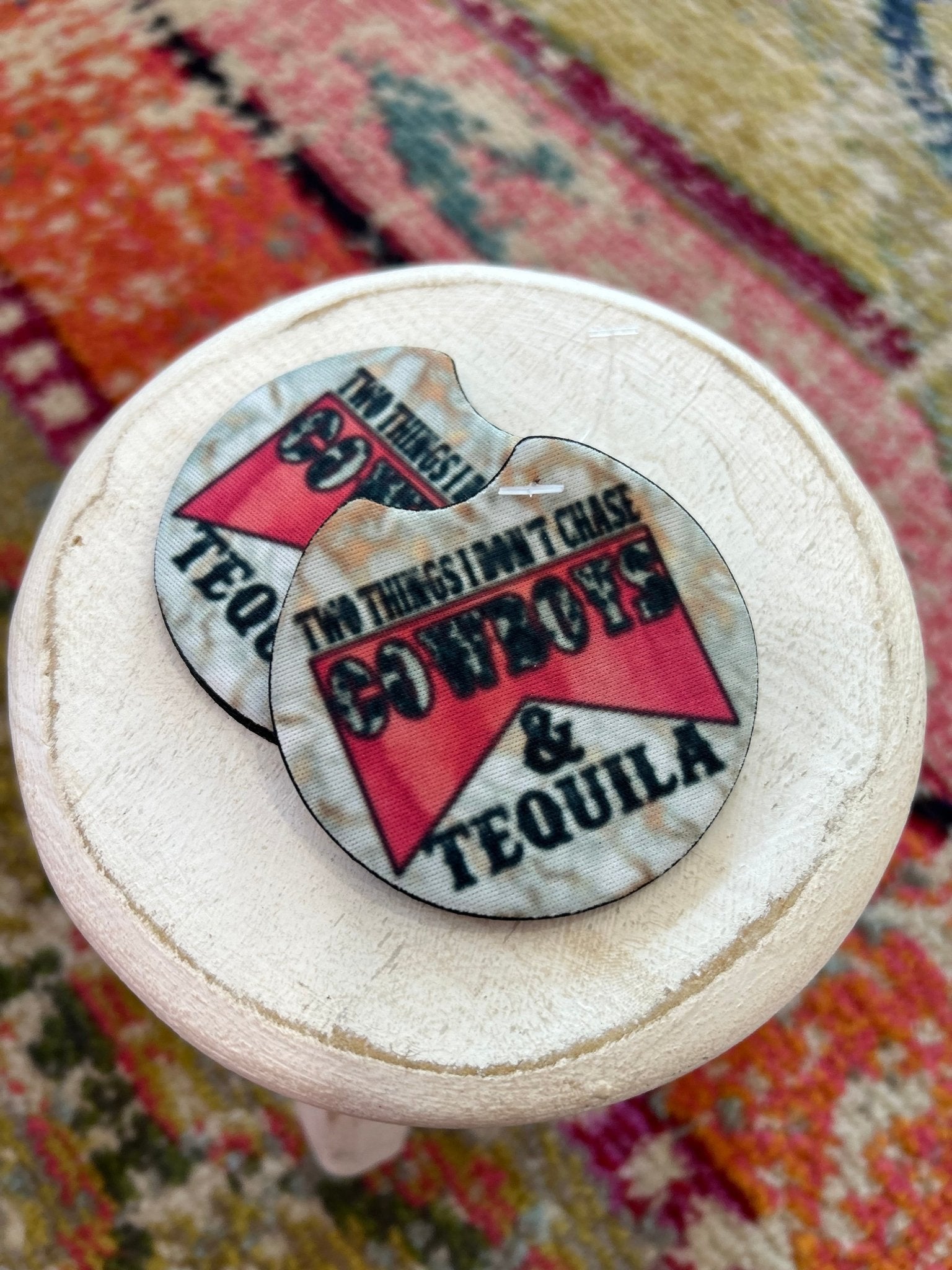 Cowboys and Tequila Car Coaster Set (2) - Hey Heifer Boutique