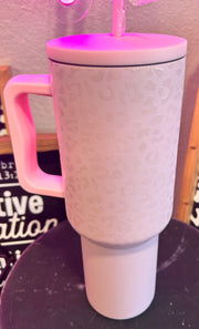 Leopard Spill Proof 40oz Tumbler - Hey Heifer Boutique