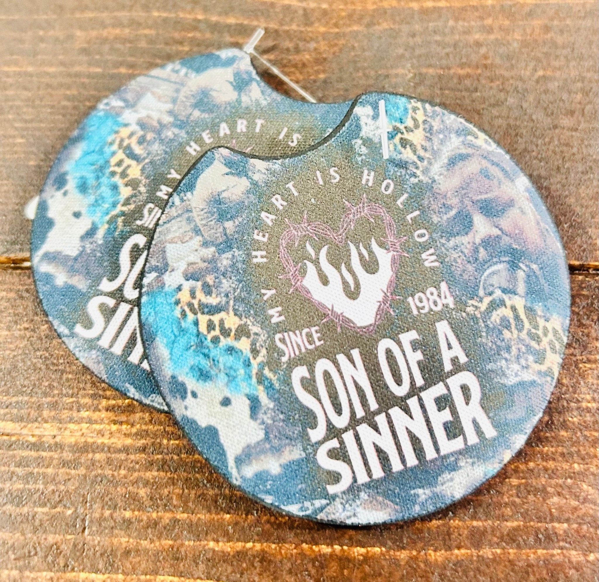 Son Of A Sinner Car Coaster Set (2) - Hey Heifer Boutique