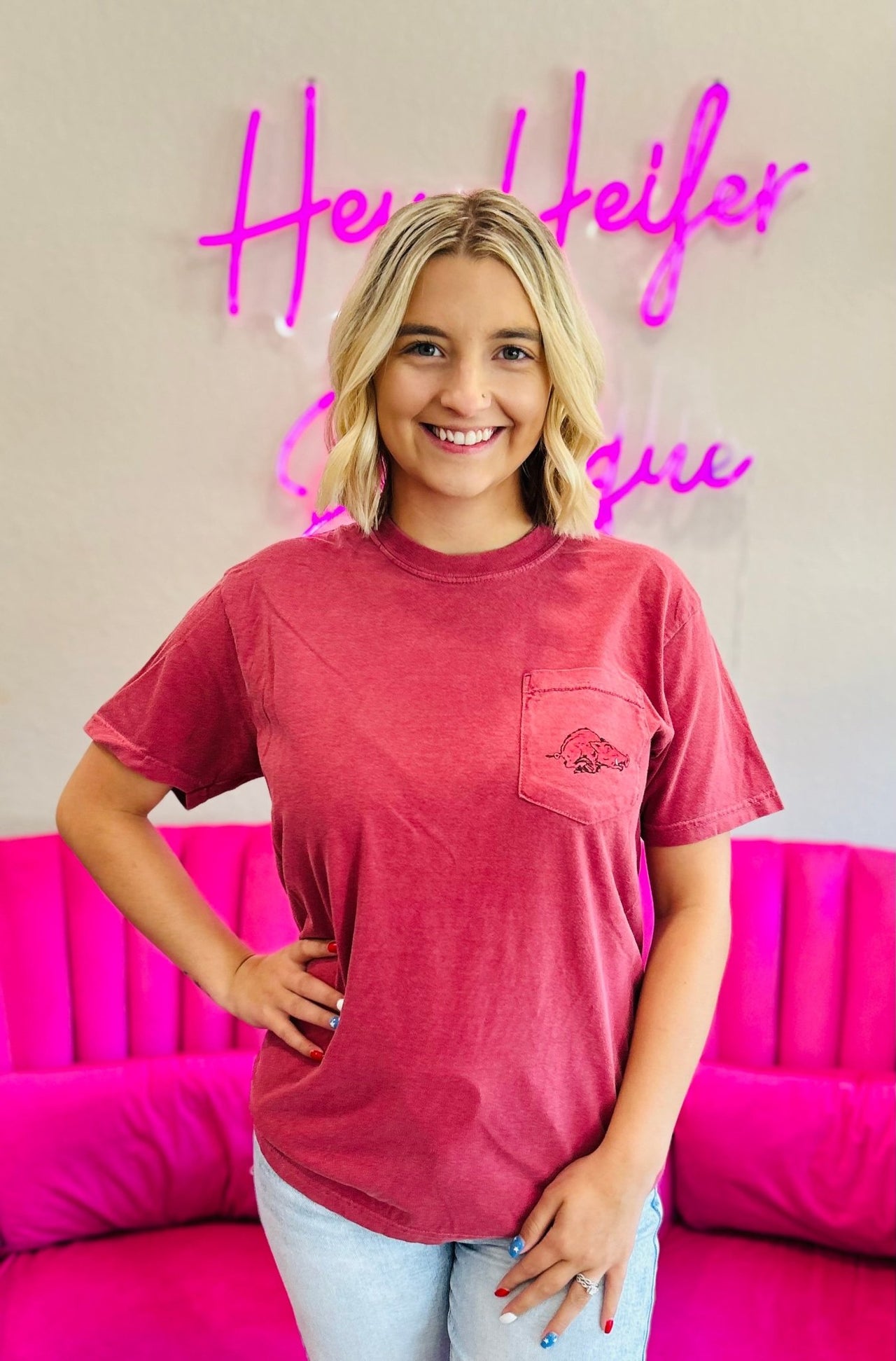 70's Hog Pocket Tee - Hey Heifer Boutique