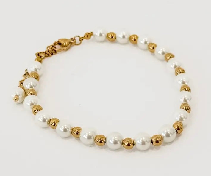 Stella Pearl & Chain Bracelet