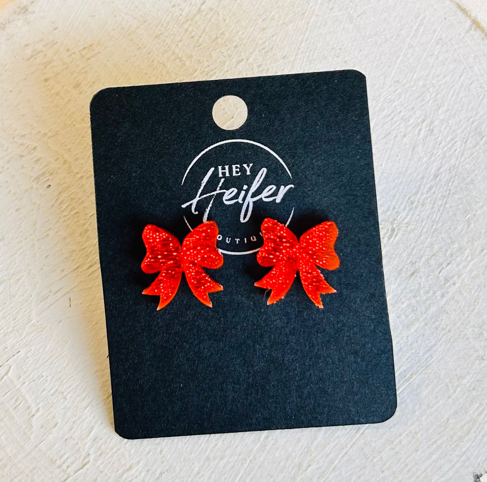 Sparkle Bow Stud Earrings