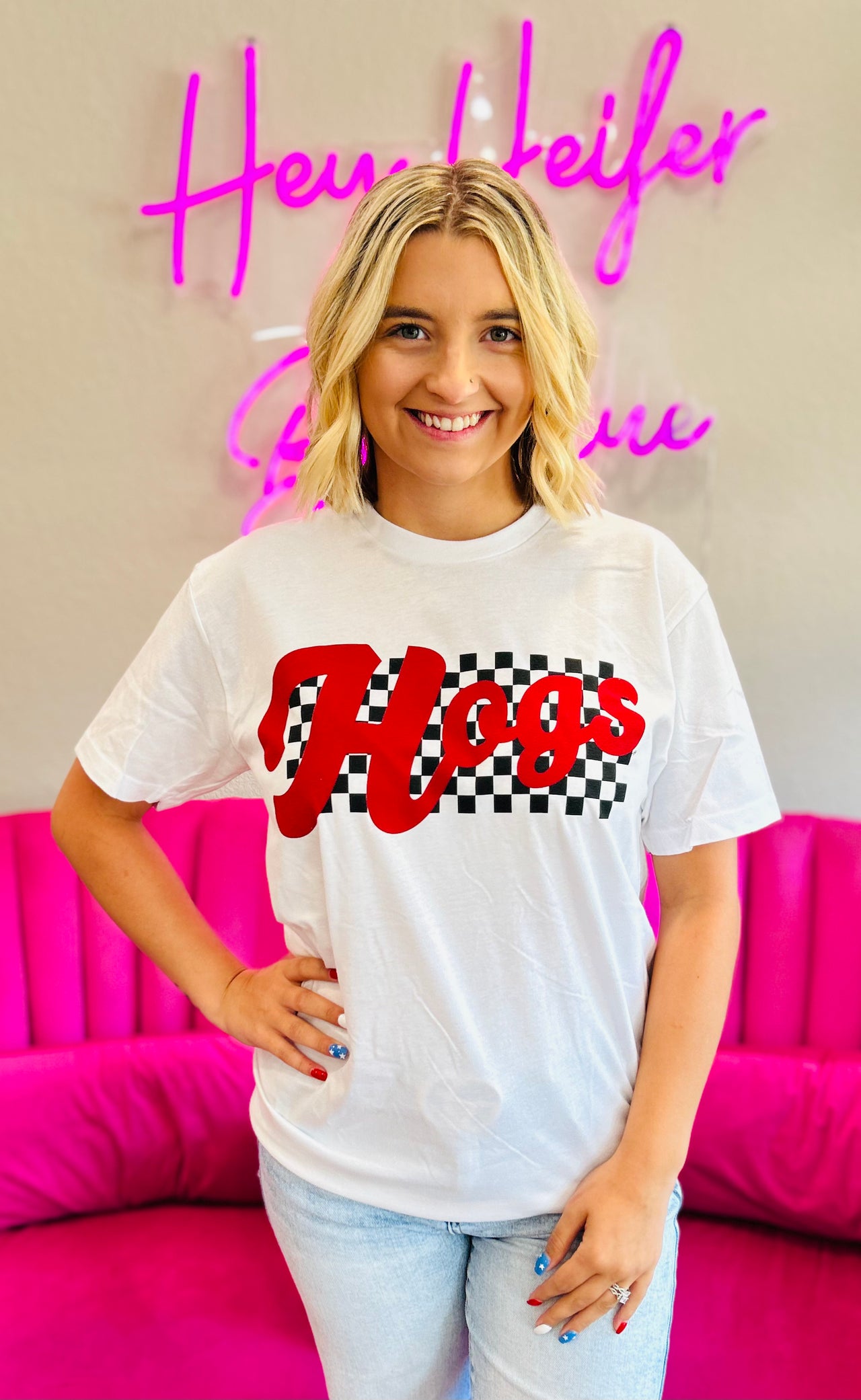 Hogs Checkered Tee