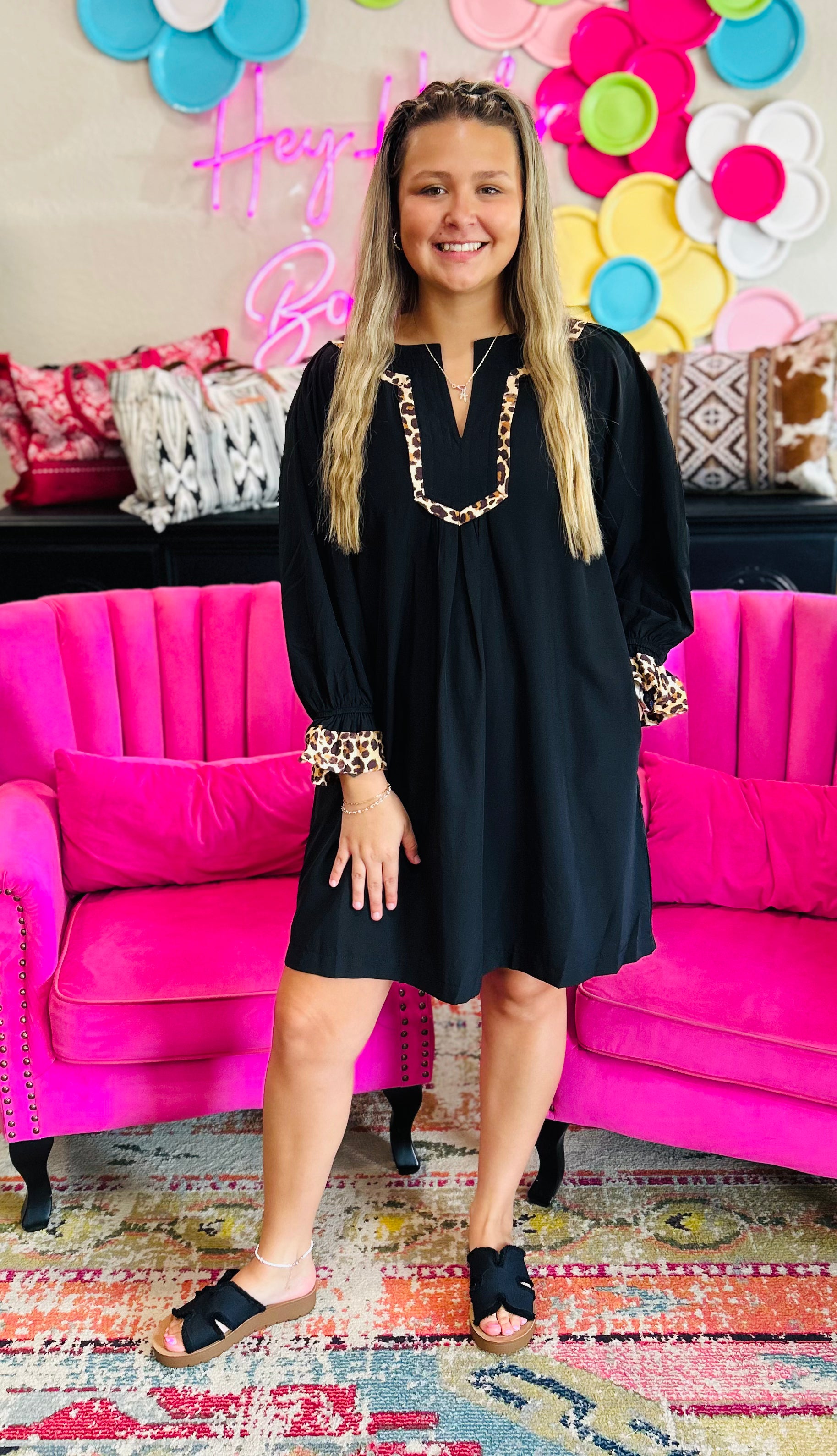 Subtle Cheetah Print Dress