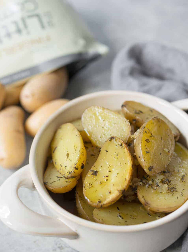 Crockpot Garlic Herb Potatos