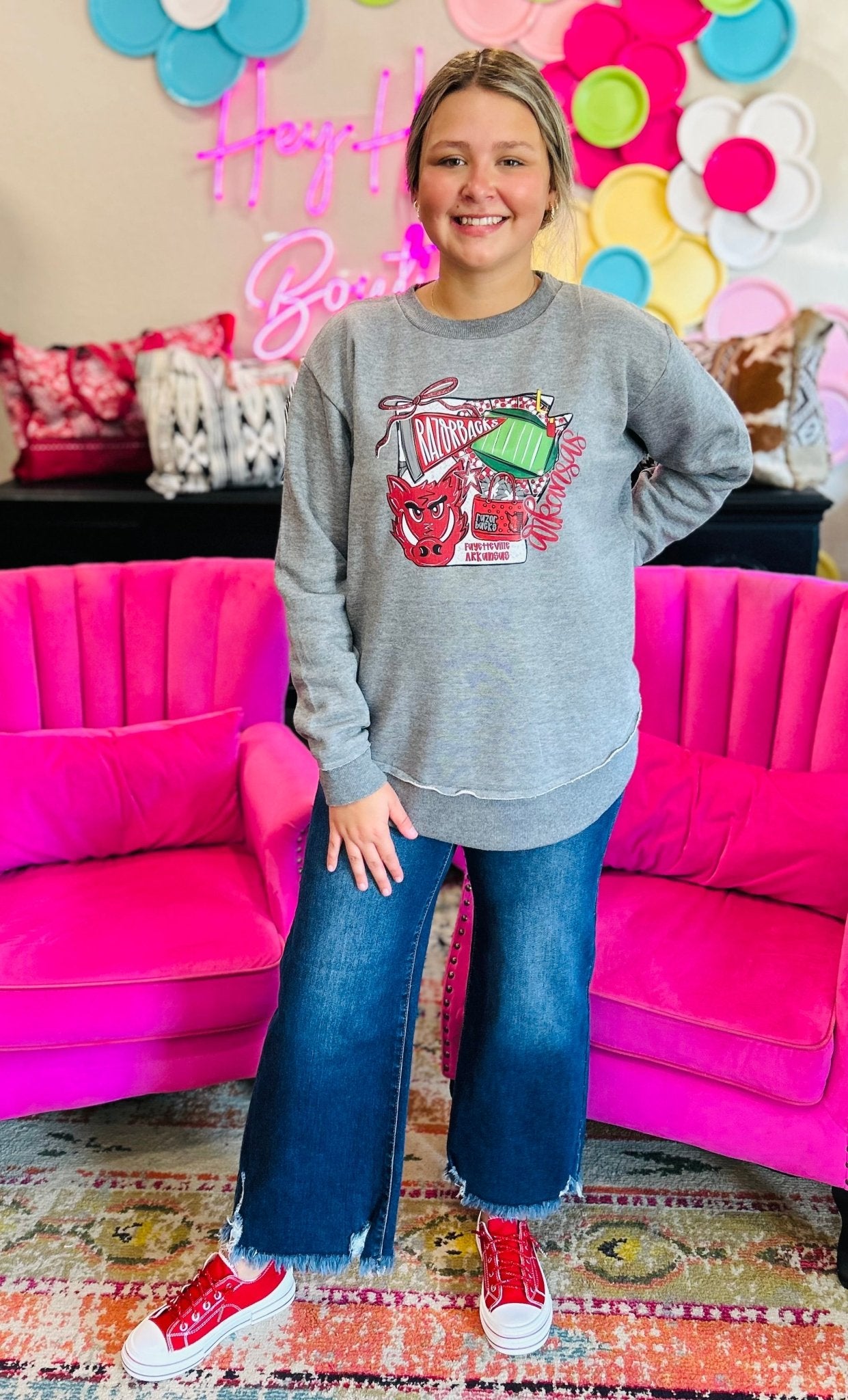 Arkansas Sweatshirt - Hey Heifer Boutique