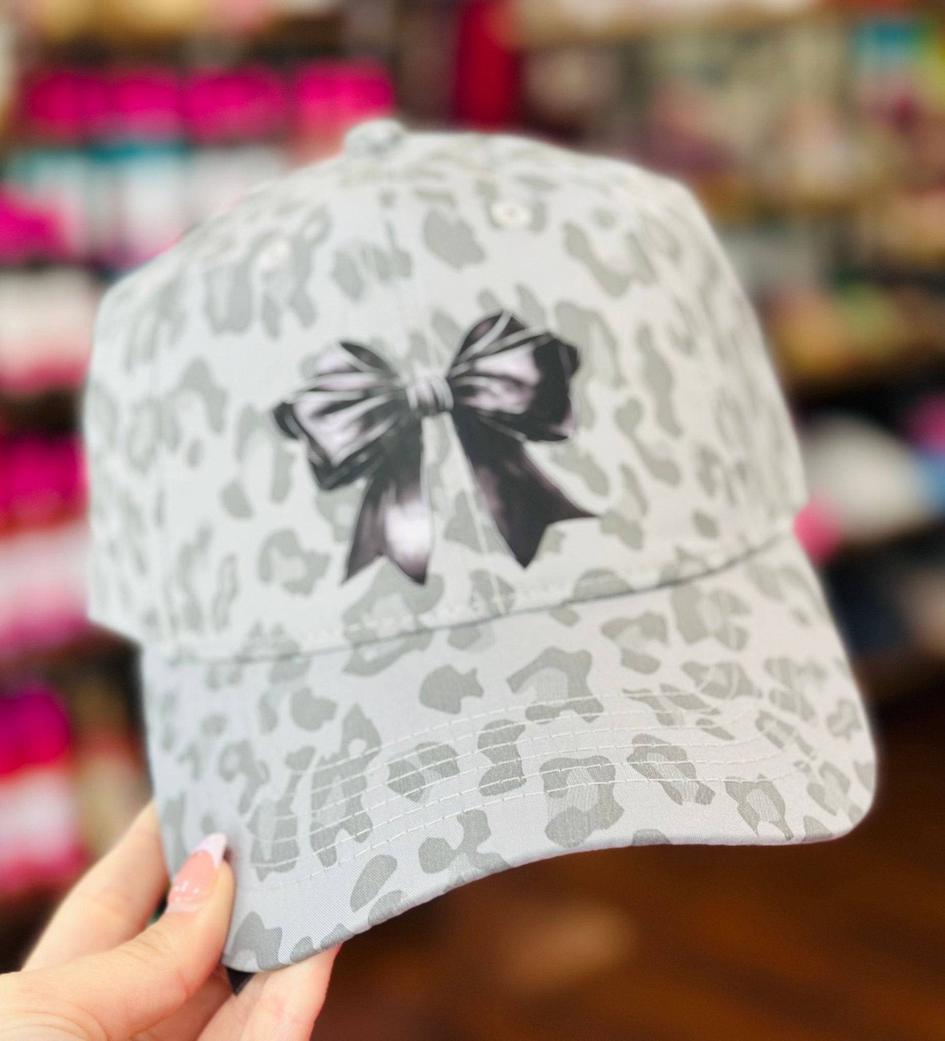 Black Bow Ball Cap - Hey Heifer Boutique