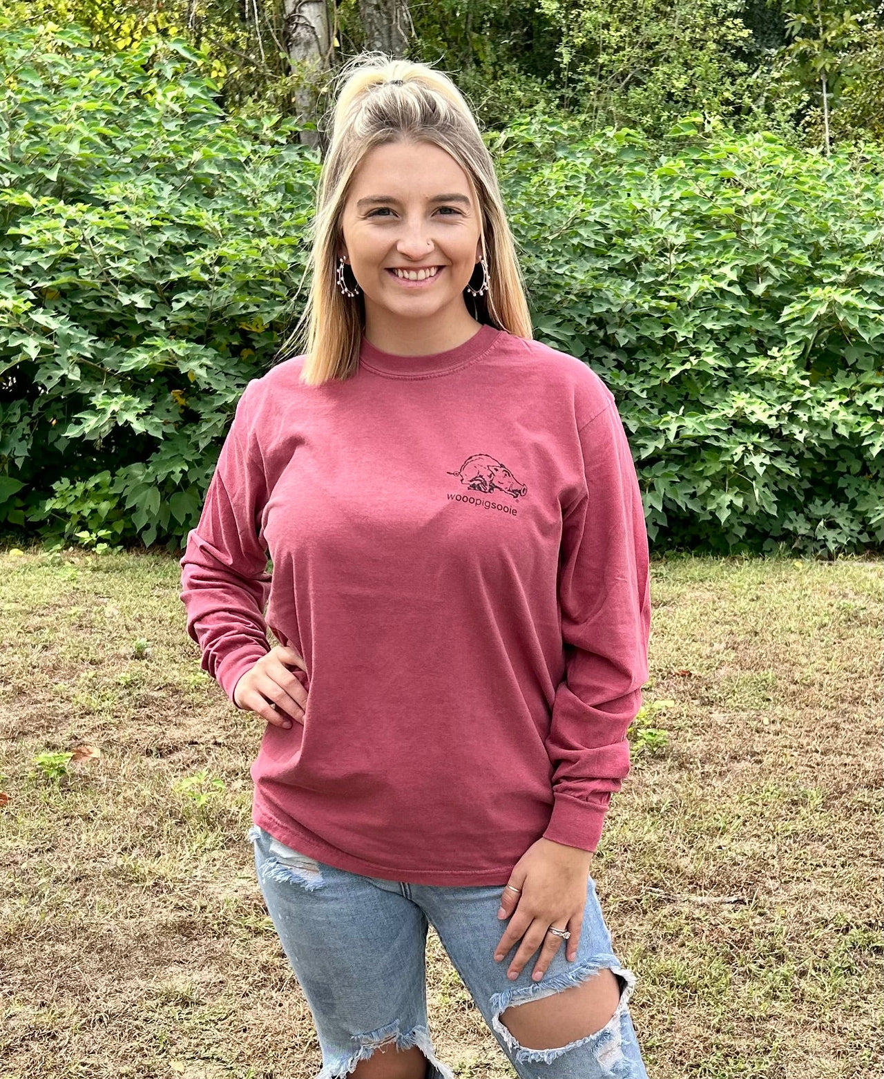 Black Logo Long Sleeve Tee - Hey Heifer Boutique