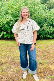 Bloom and Bow Top - Hey Heifer Boutique