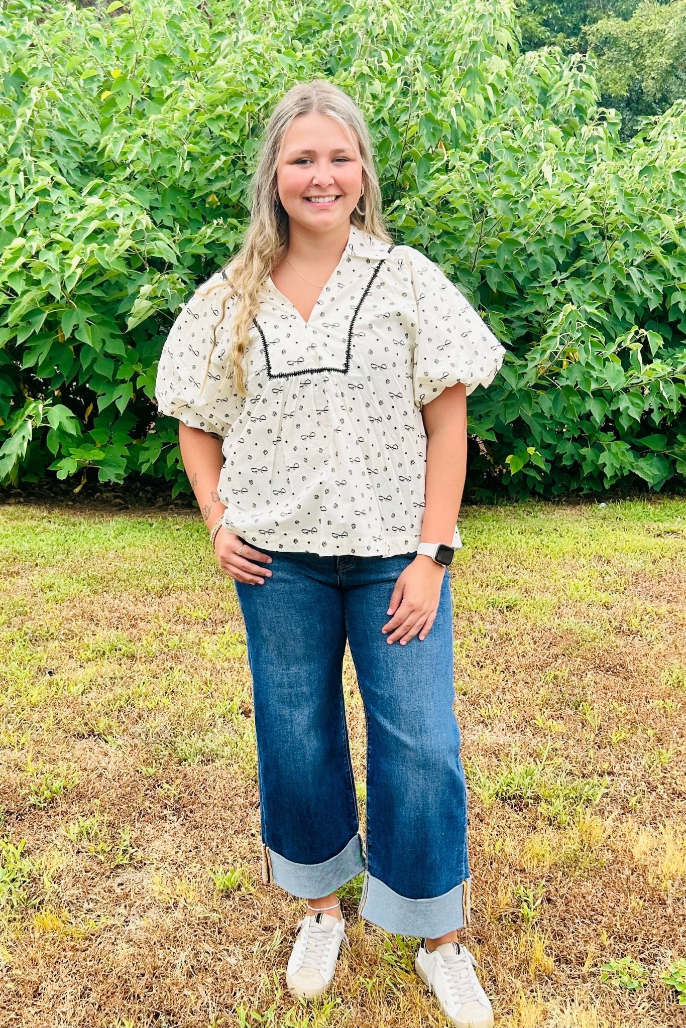 Bloom and Bow Top - Hey Heifer Boutique
