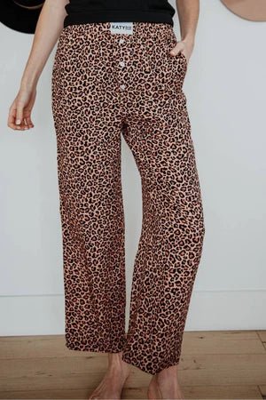 Brown Leopard Print Lounge Pants - Hey Heifer Boutique
