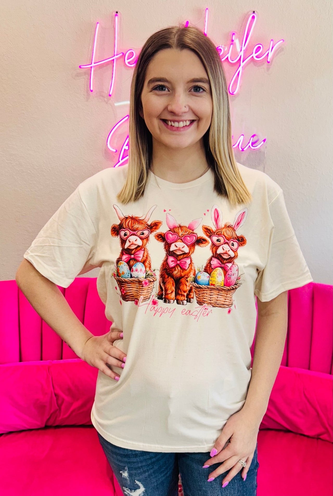 Bunny Cow Tee - Hey Heifer Boutique