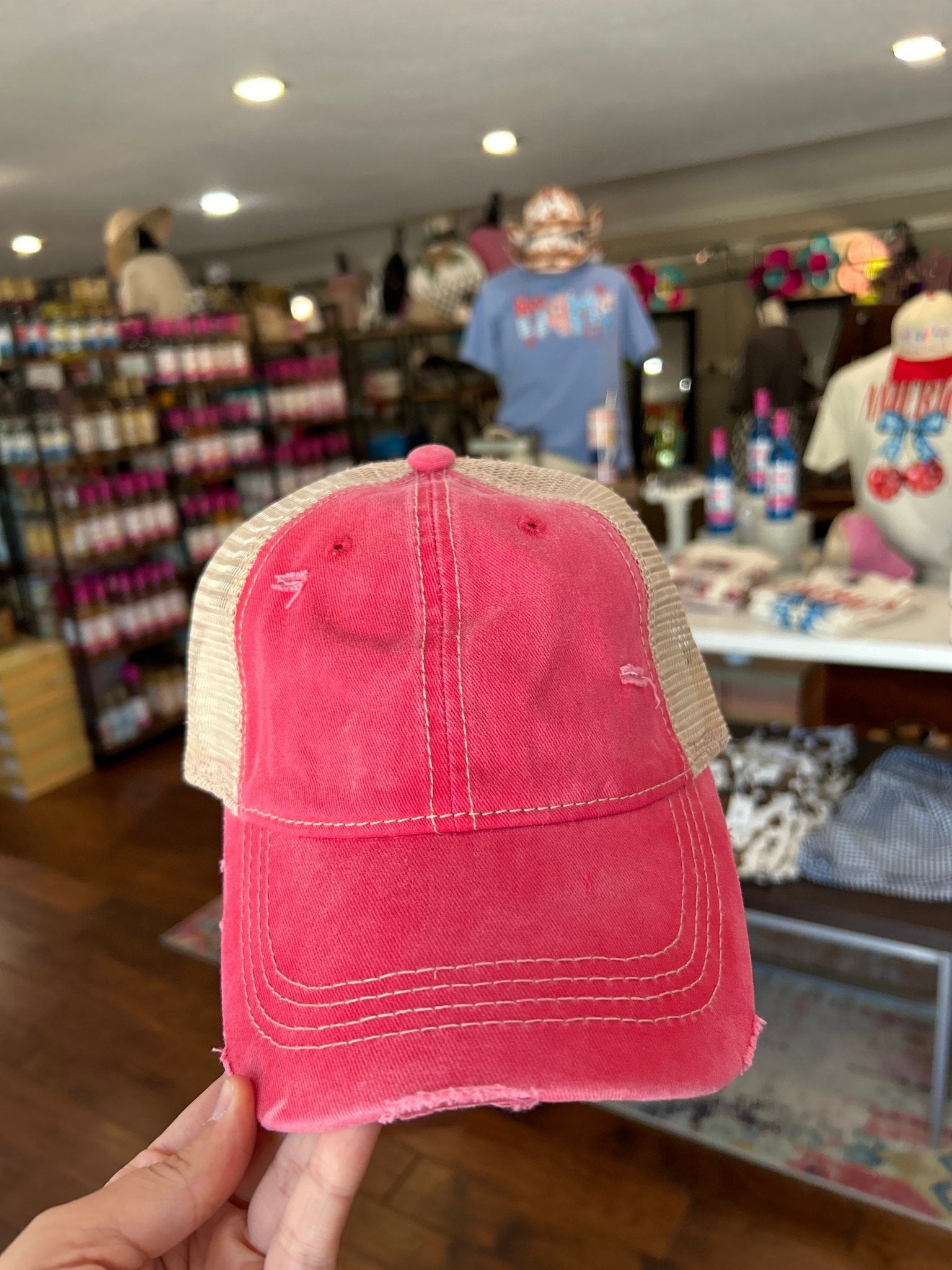 C.C Mesh Back Ponytail Baseball Cap - Hey Heifer Boutique