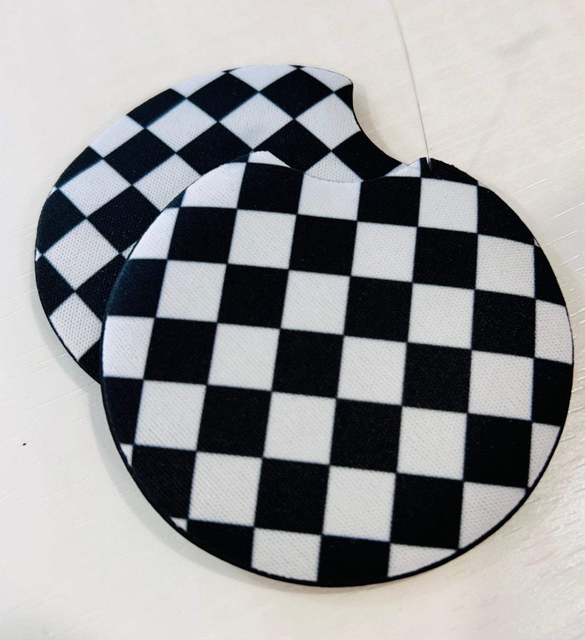 Checkered Car Coaster Set (2) - Hey Heifer Boutique
