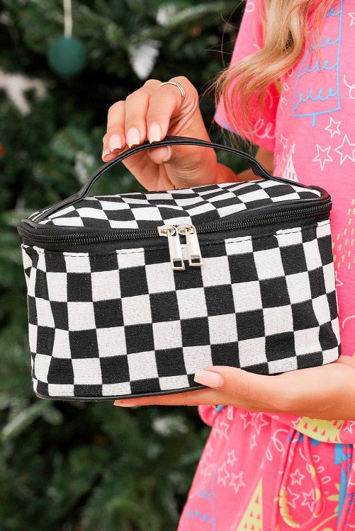 Checkered Cosmetic Bag - Hey Heifer Boutique