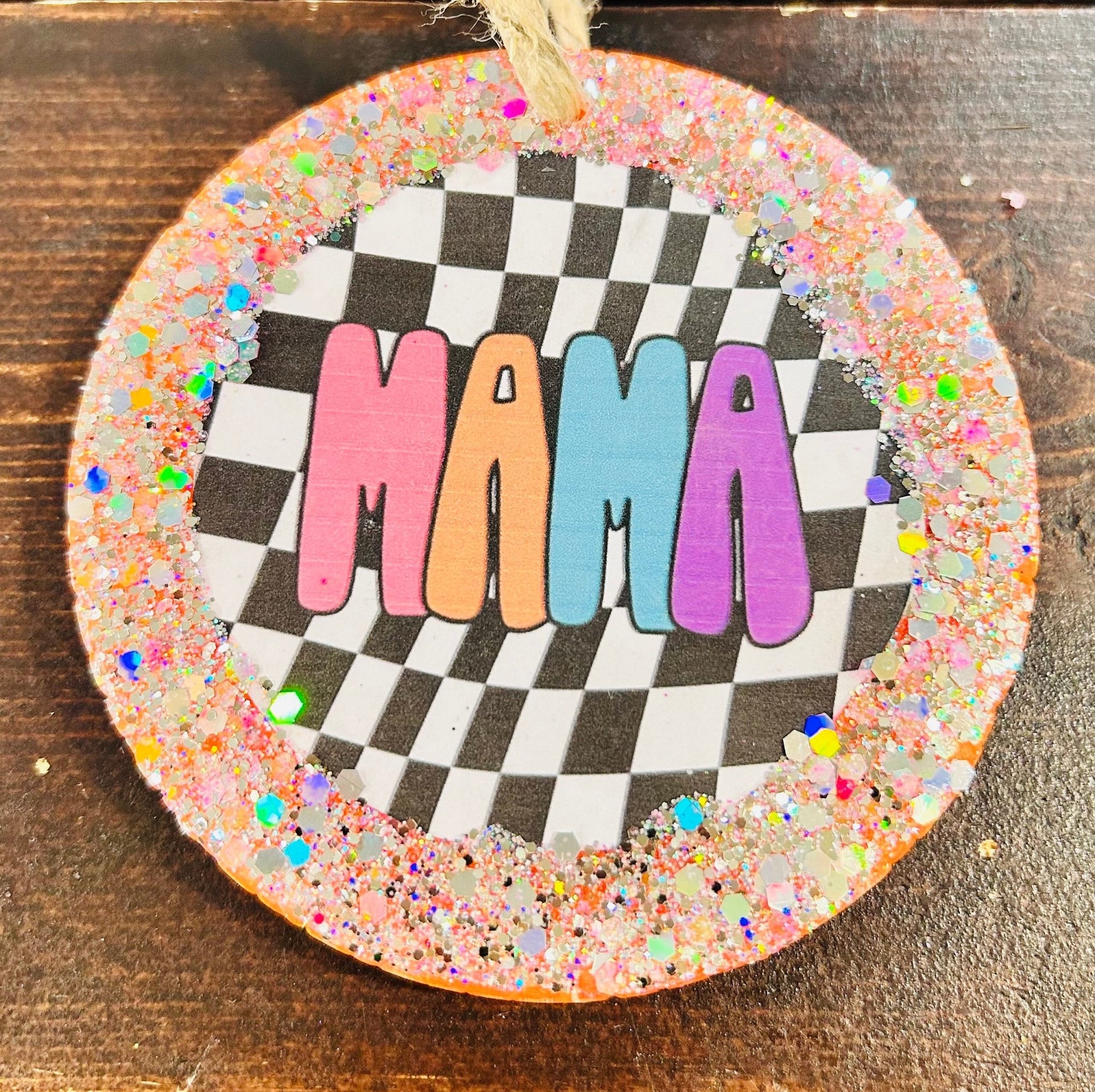 Checkered MAMA Freshie (Midnight Cowboy) - Hey Heifer Boutique