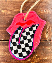 Checkered Tongue Car Freshie (Cherry) - Hey Heifer Boutique