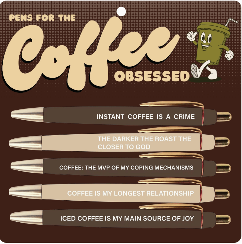 Coffee Obsessed Pen Set - Hey Heifer Boutique