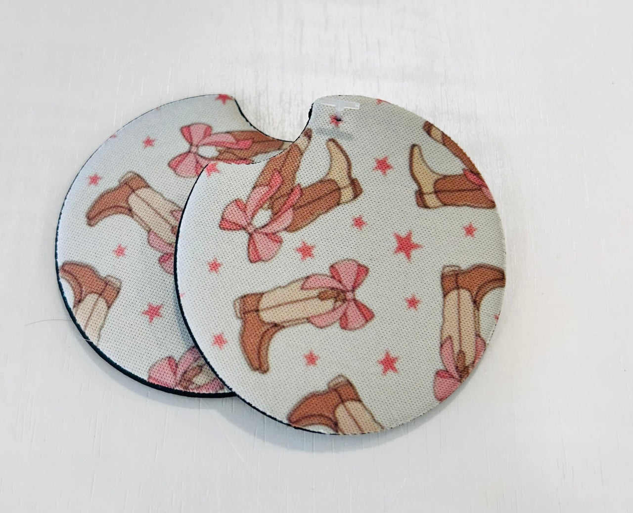 Coquette Boots Car Coaster Set (2) - Hey Heifer Boutique