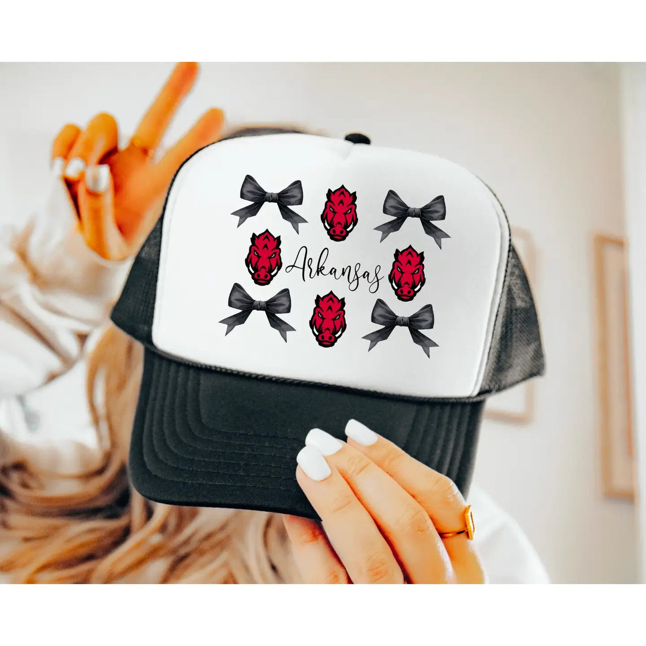 Coquette Hog Trucker Hat - Hey Heifer Boutique