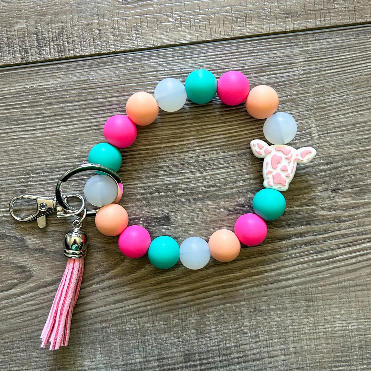 Cow head Silicone Keyring - Hey Heifer Boutique