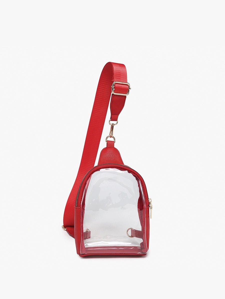 Ellen Clear Sling Bag w/ Removable Guitar Strap - Hey Heifer Boutique