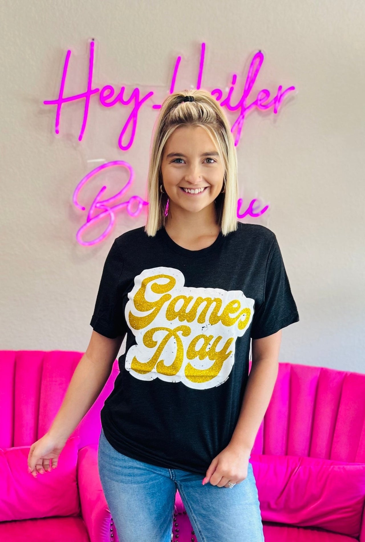 Game Day Retro Tee - Hey Heifer Boutique