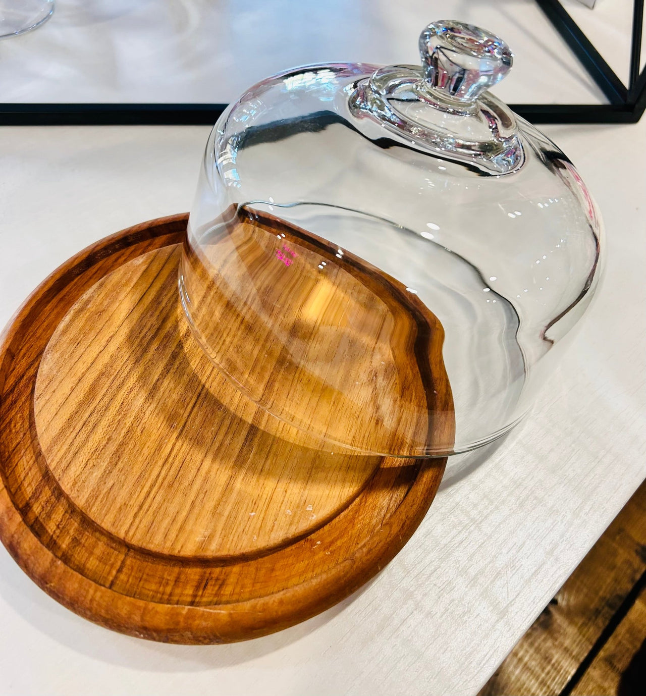 Glass and Wood Dish - Hey Heifer Boutique