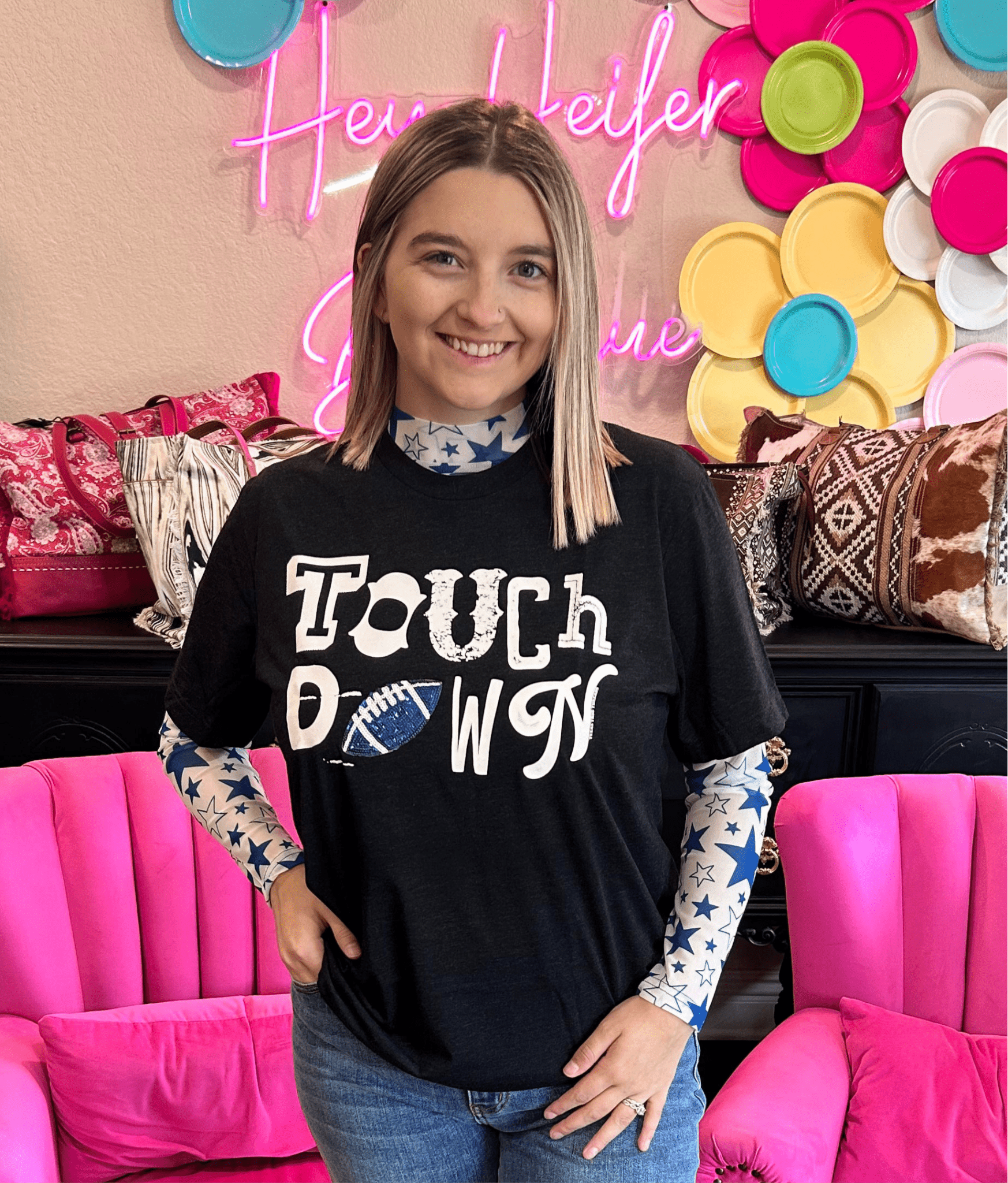 Go Team Go Mesh Top - Hey Heifer Boutique