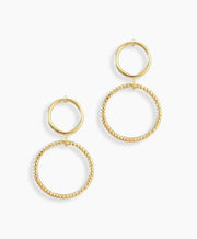 Gold Double Hoop Earrings - Hey Heifer Boutique