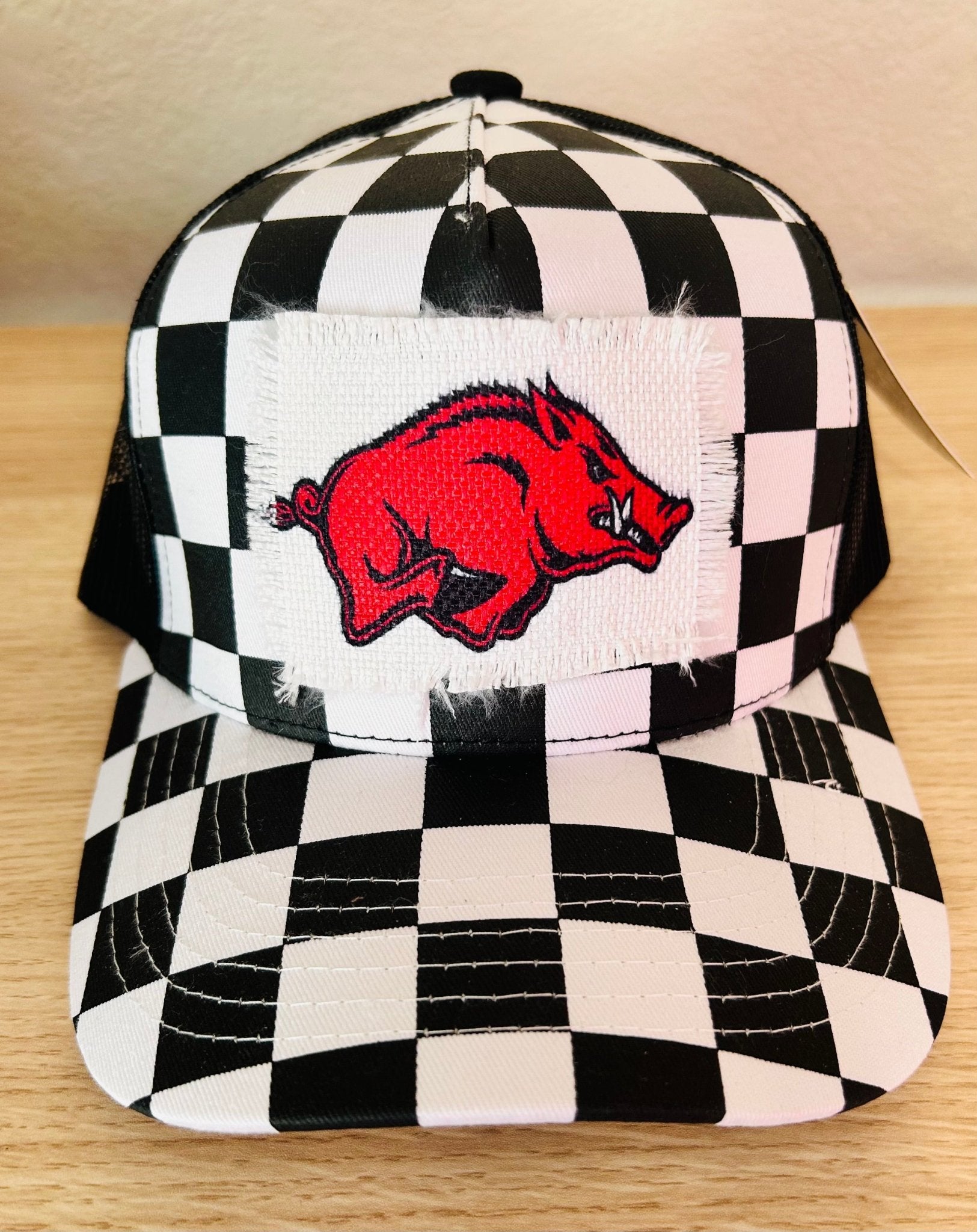 Hog Checkered Ball Cap - Hey Heifer Boutique