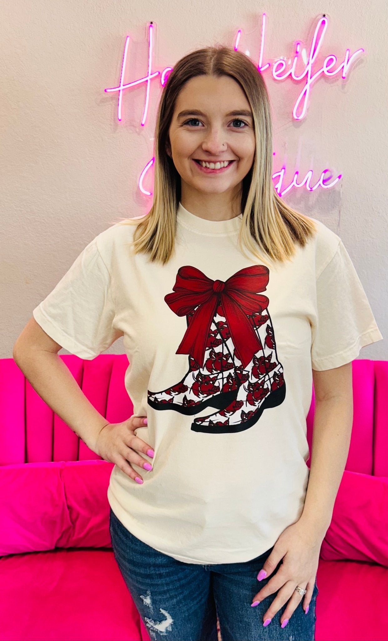 Hog Wild Coquette Tee - Hey Heifer Boutique
