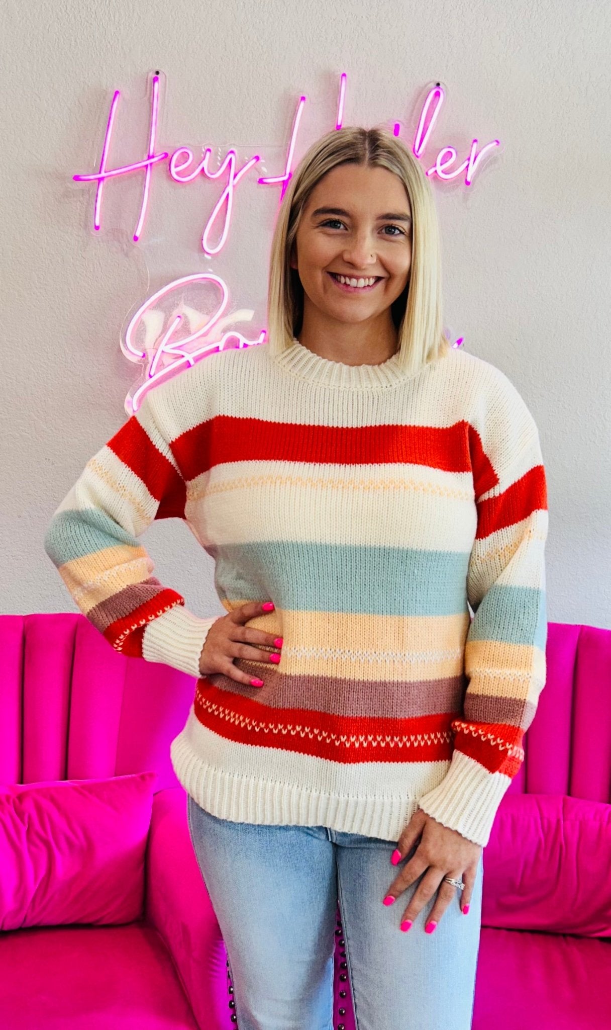 I Fall For You Sweater - Hey Heifer Boutique