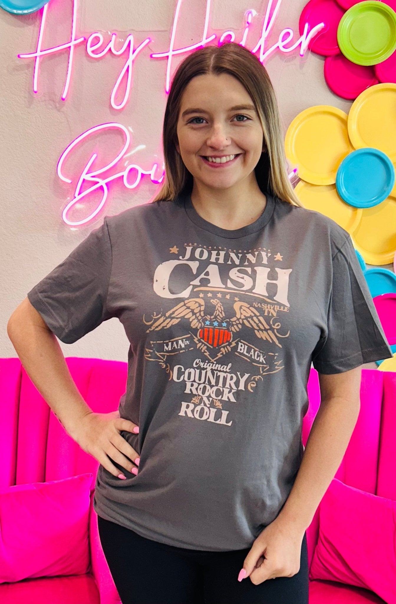 Johnny Cash Tee - Hey Heifer Boutique