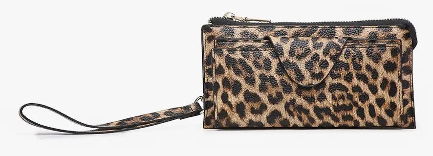 Leopard Kyla RFID Wallet/Snap Closure - Hey Heifer Boutique