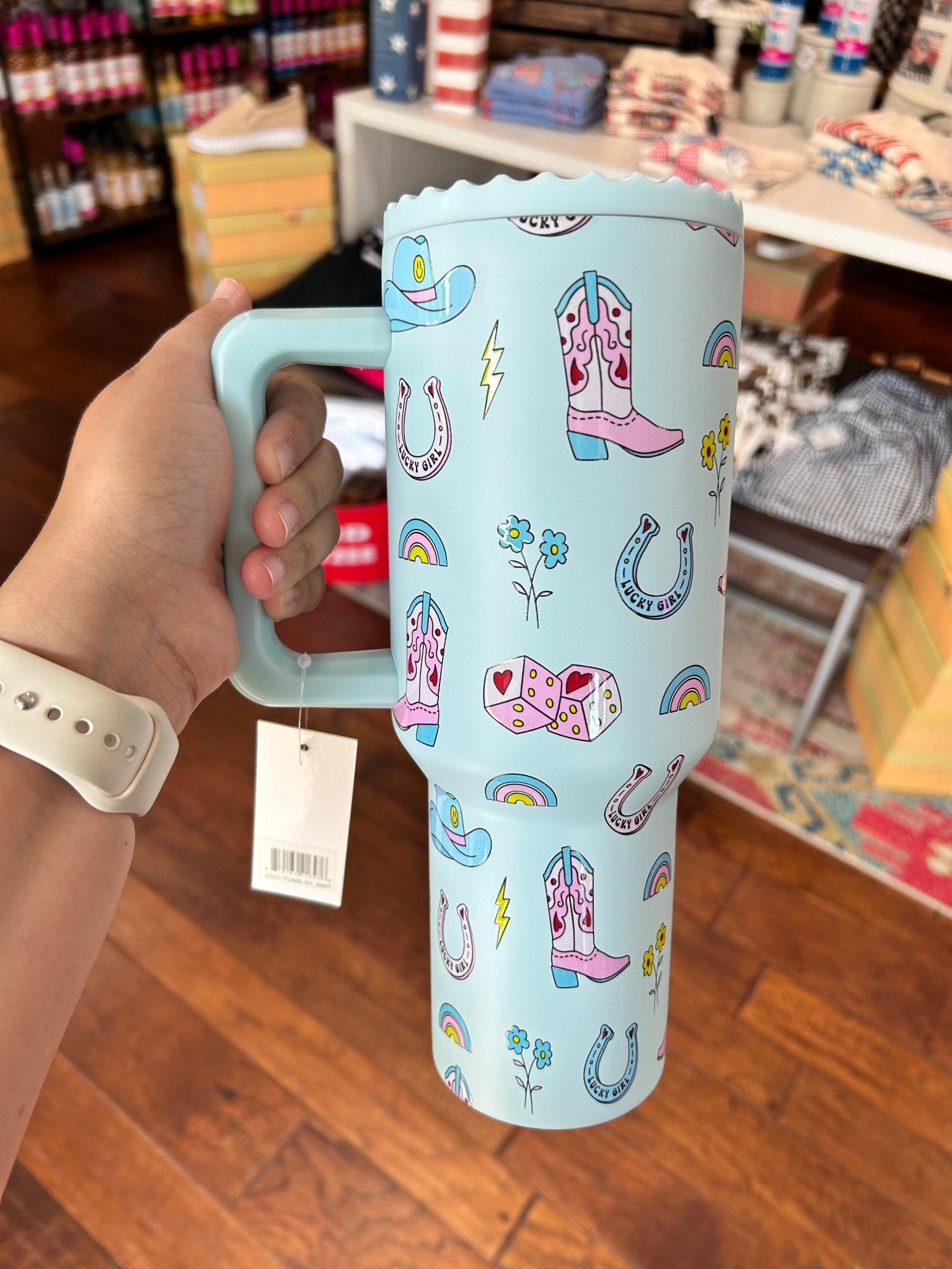 Lucky Girl Western Tumbler 40 oz - Hey Heifer Boutique