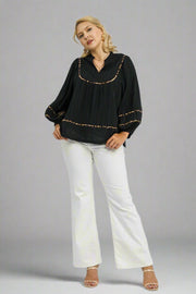 Midnight Wild Blouse - Hey Heifer Boutique