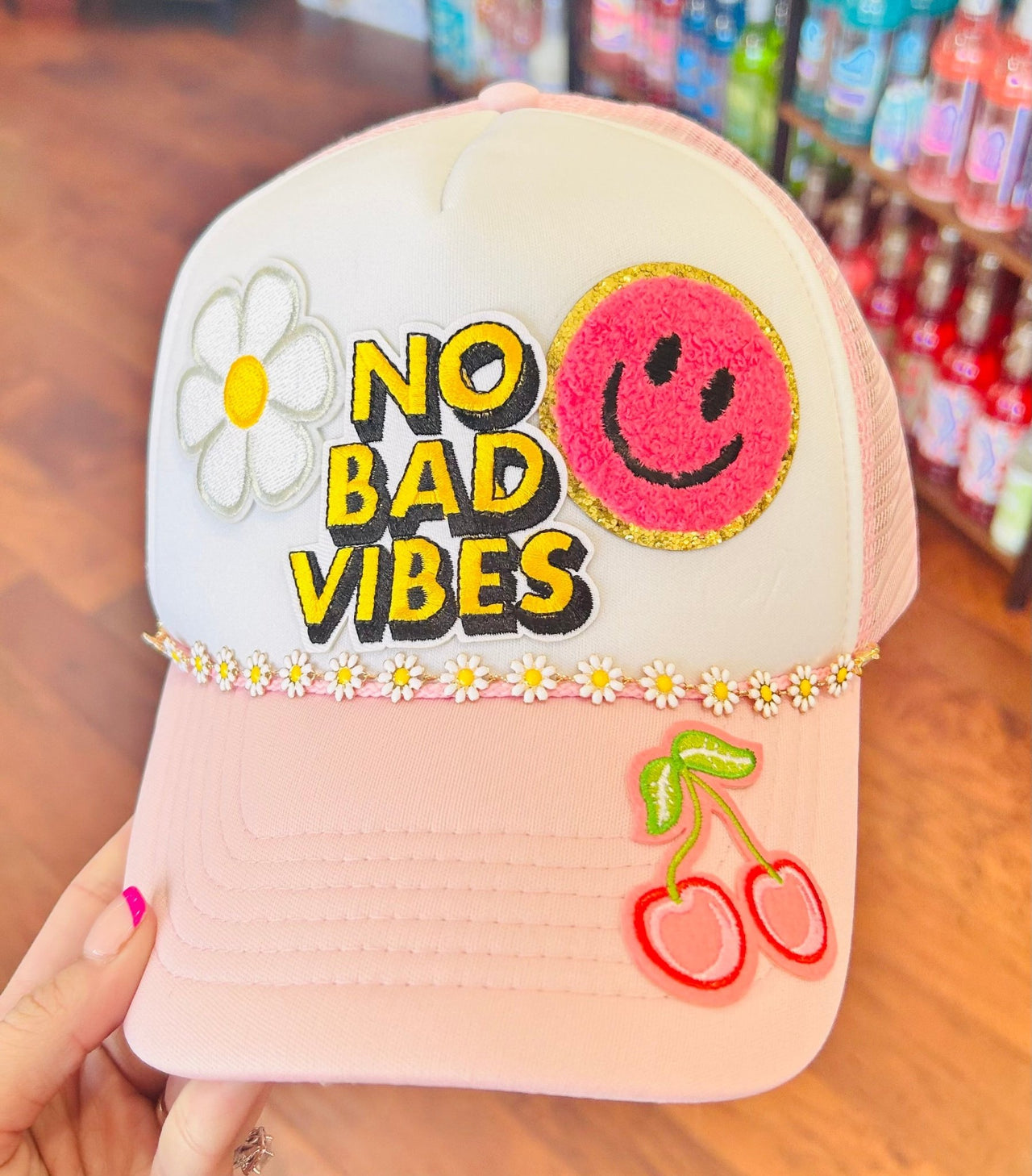 No Bad Vibes Trucker Hat - Hey Heifer Boutique