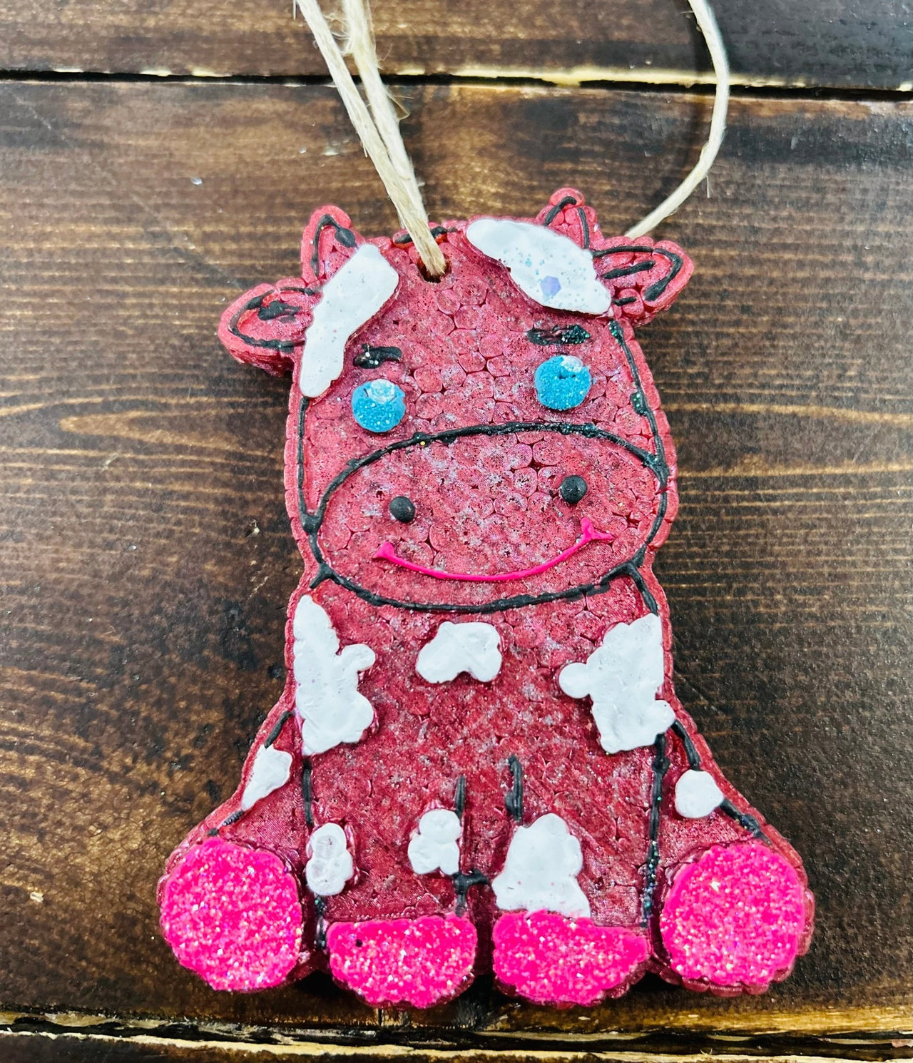 Pink Cute Cow Car freshie (Vanilla Sandalwood) - Hey Heifer Boutique