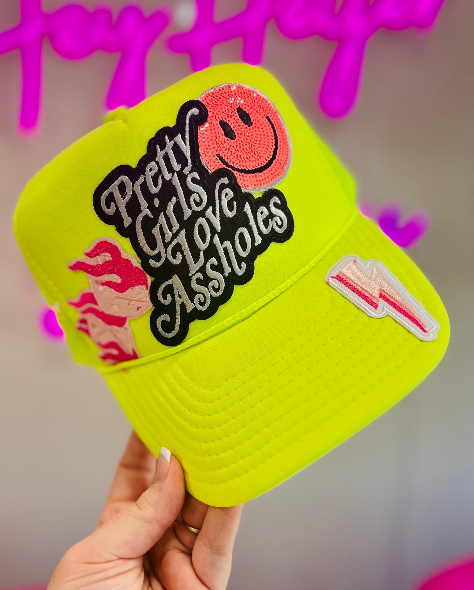 pretty girls custom trucker hat - Hey Heifer Boutique