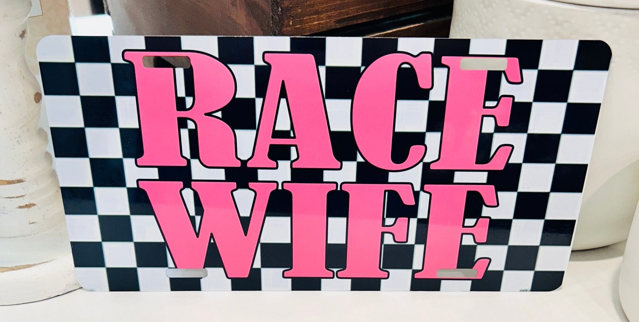Race Wife License Plate - Hey Heifer Boutique