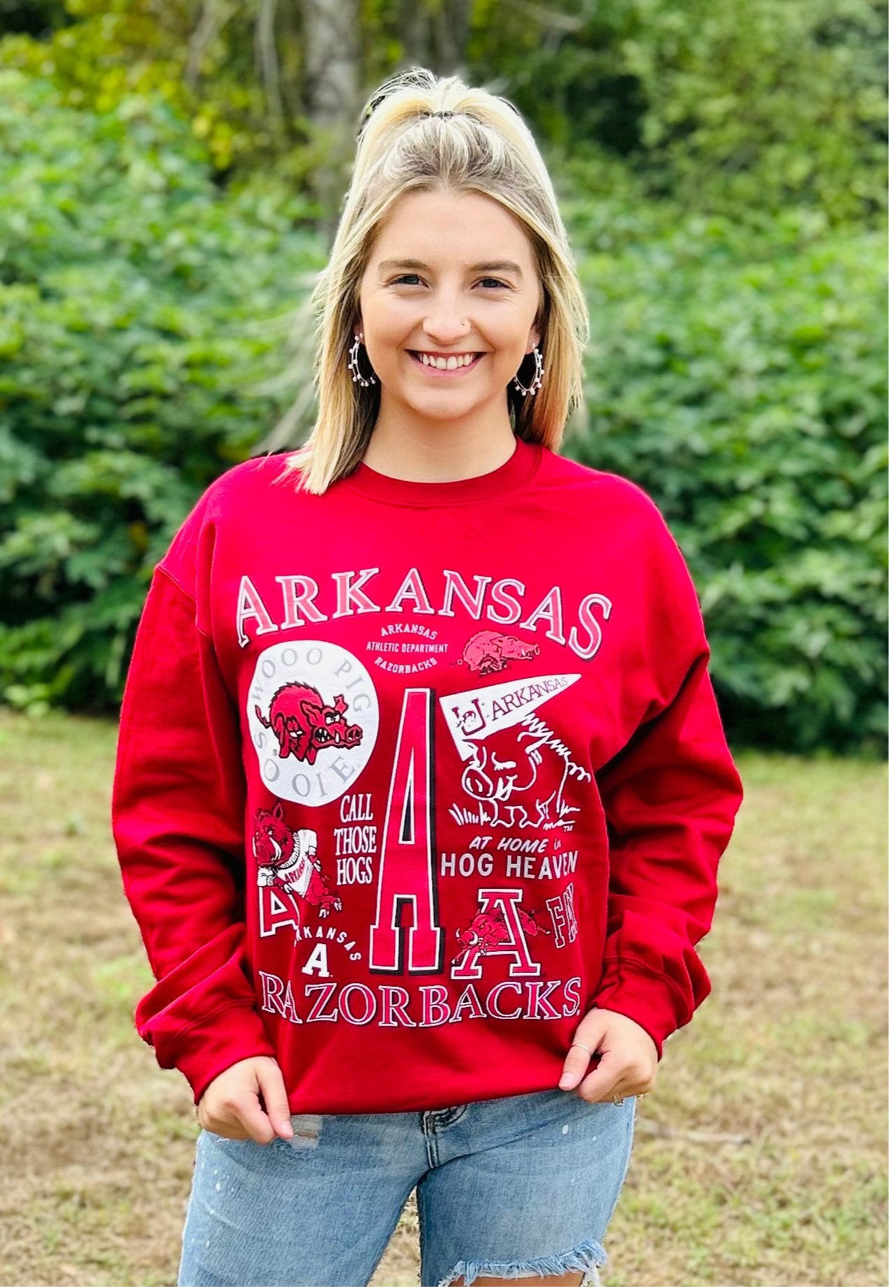 Razorback College Sweatshirt - Hey Heifer Boutique