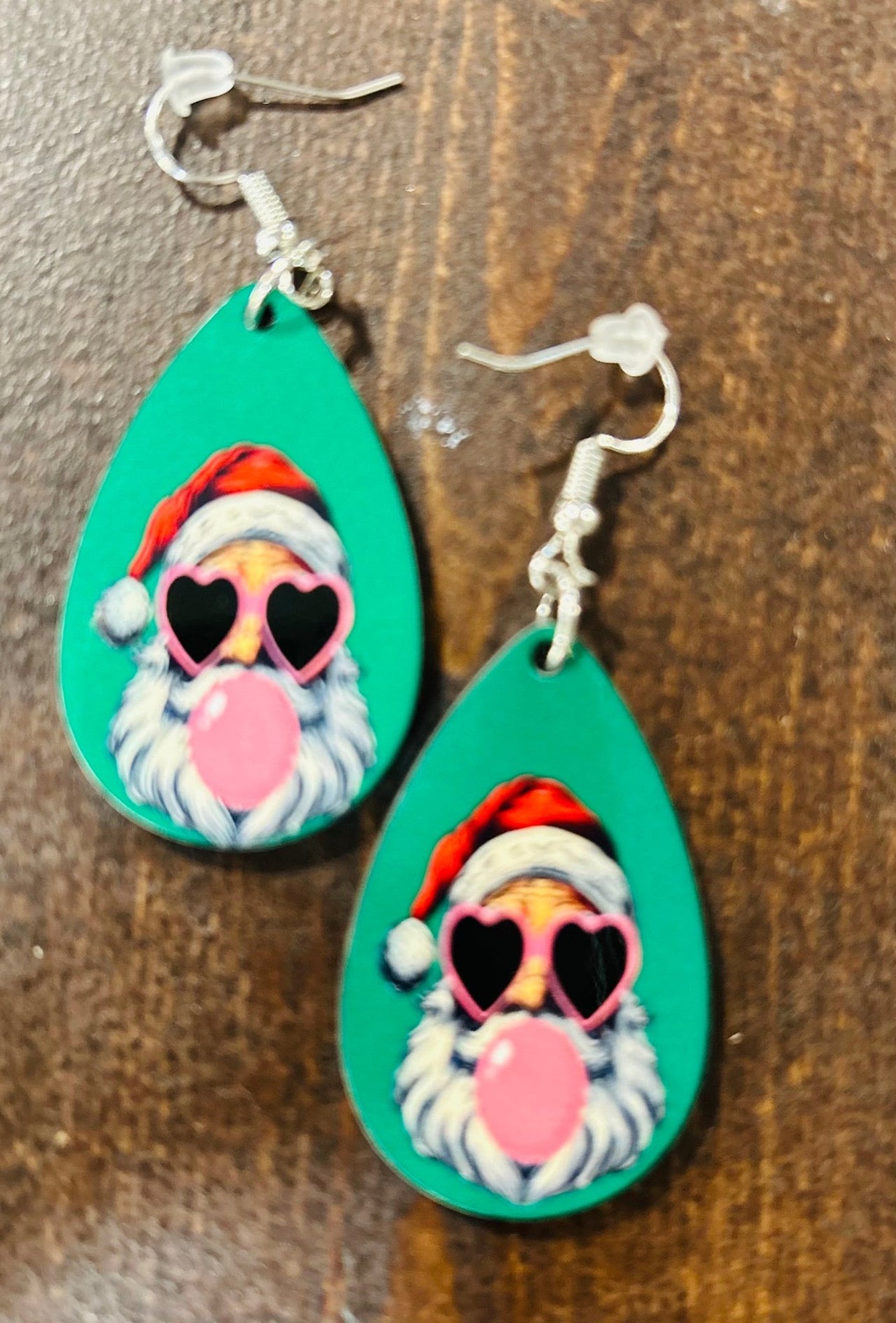 Santa Tear Drop Earrings - Hey Heifer Boutique