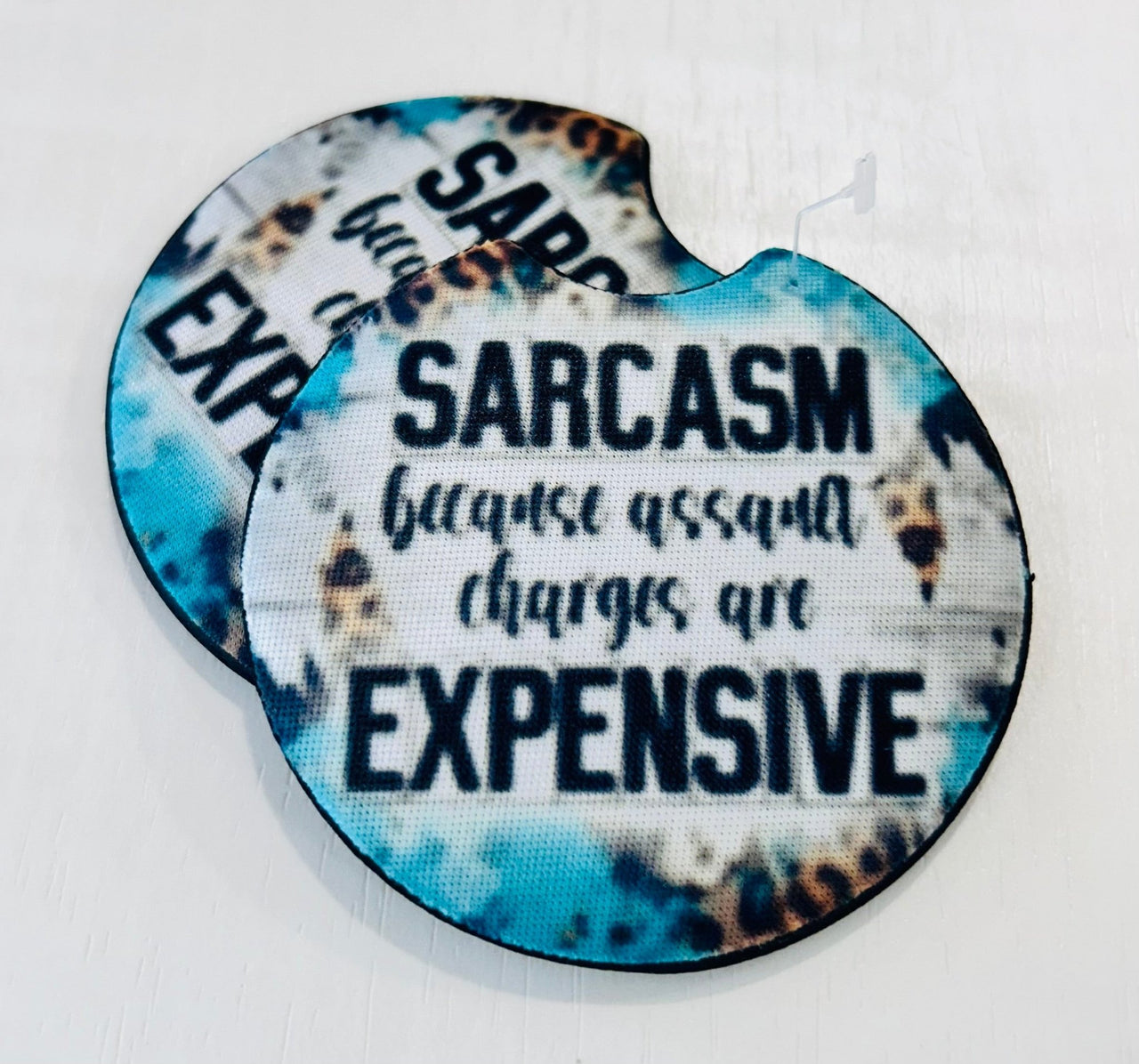 Sarcasm Car Coaster Set (2) - Hey Heifer Boutique