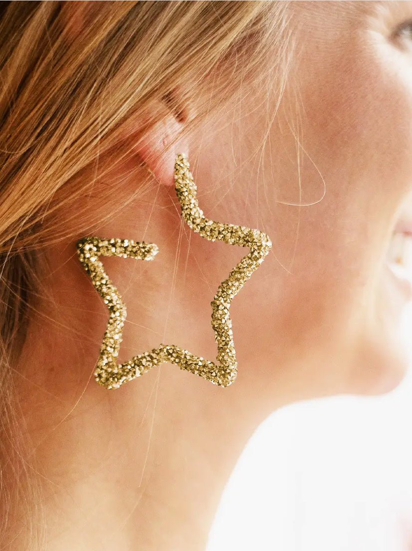 Shine Bright Star Earrings - Hey Heifer Boutique