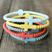 Silicone Cross Bracelet Set Of 5 - Hey Heifer Boutique