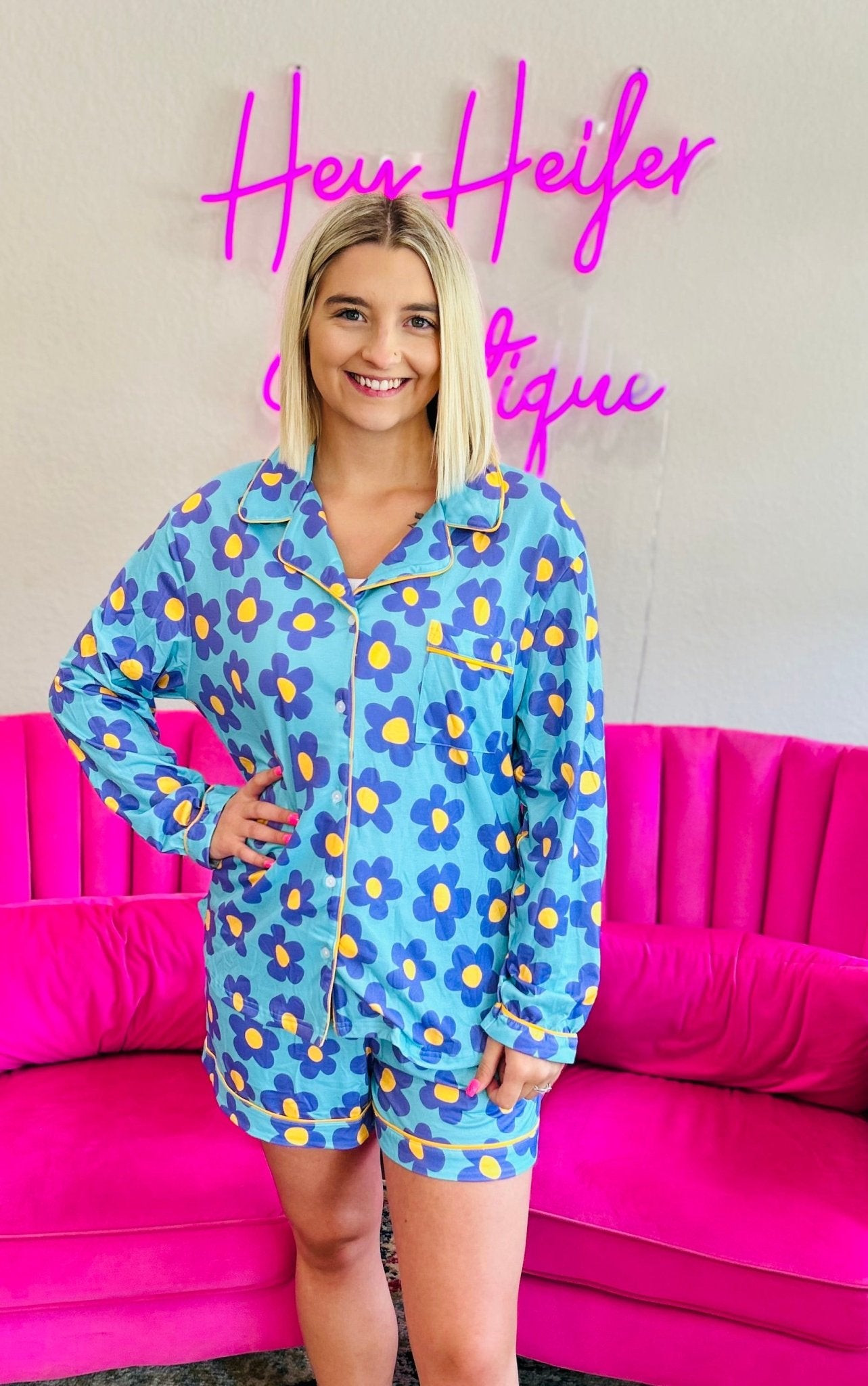 Slumber Party Pajama Set - Hey Heifer Boutique